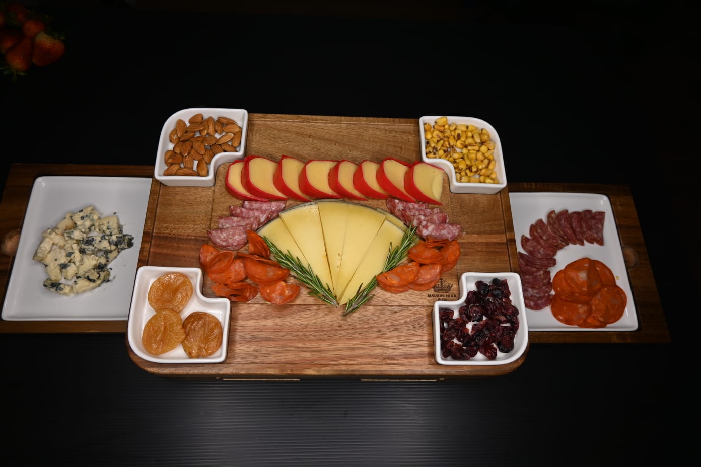 Cheese, charcuterie, fruit