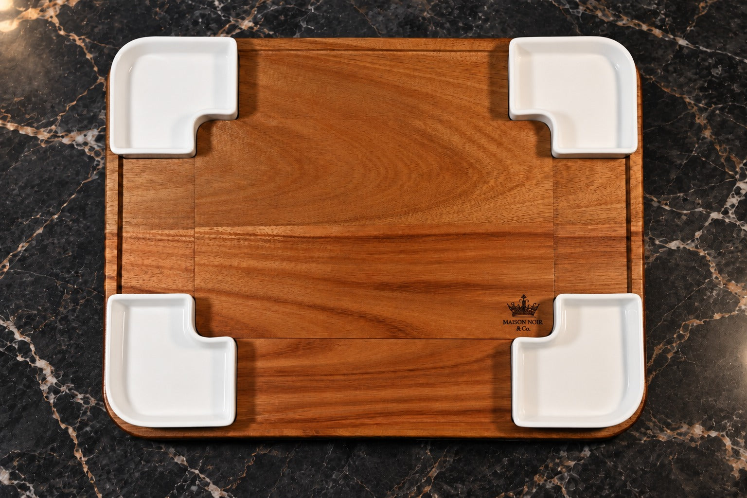 Four bowls that fit the corners